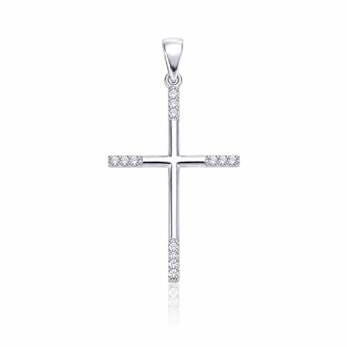 Privezak od srebra-Minimalist Cross Pendant