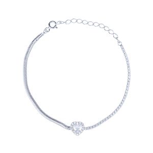 Наруквица са цирконом у облику срца