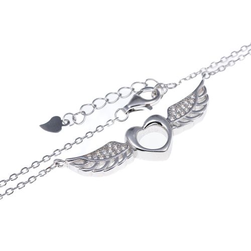 Narukvica sa motivom srca i krila