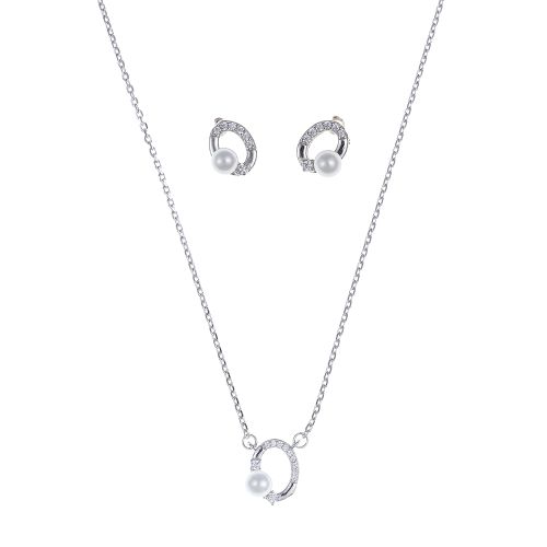 Komplet u obliku kruga sa biserima