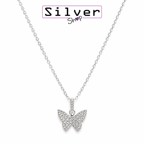 Ogrlica od srebra- Butterfly Bliss
