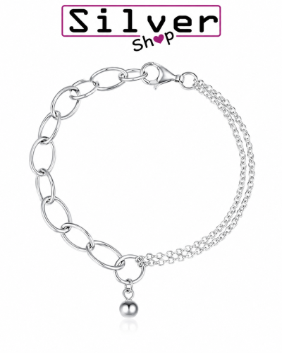 Narukvica od srebra – Contrast Chain Duo