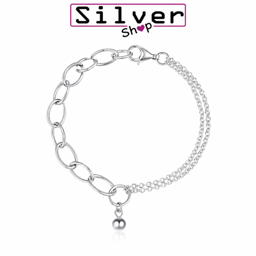 Narukvica od srebra – Contrast Chain Duo