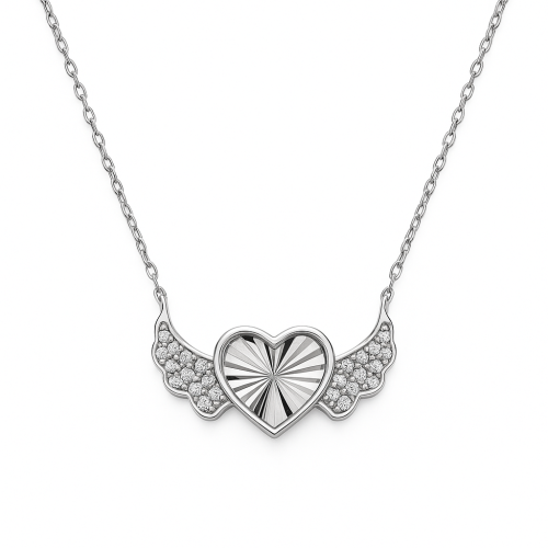 Lančić srce sa krilima