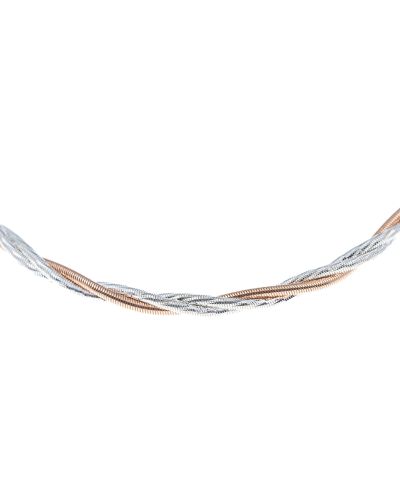 Narukvica u obliku pletenice u dve boje