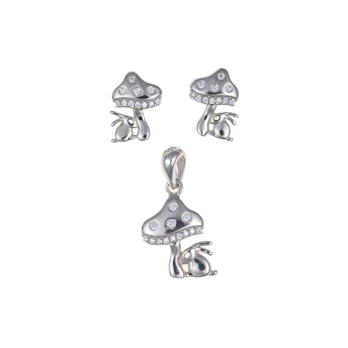 Komplet od srebra-Mushroom Jewelry Set