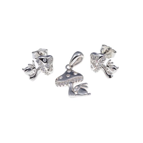 Komplet od srebra-Mushroom Jewelry Set