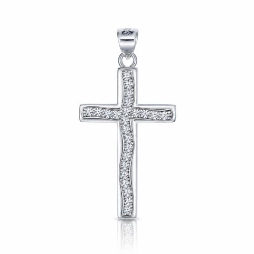 Privezak od srebra-Cross Pendant Necklace