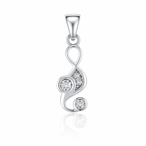 Privezak od srebra-Treble Clef Pendant