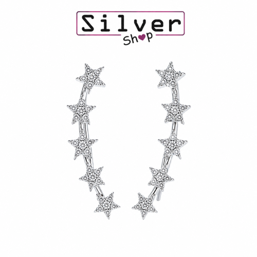 Minđuše od srebra – Stellar Pavé Climbers