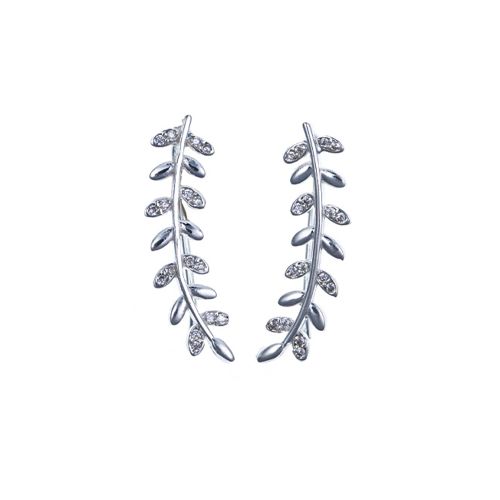 Minđuše od srebra – Olive Leaf Ear Climbers