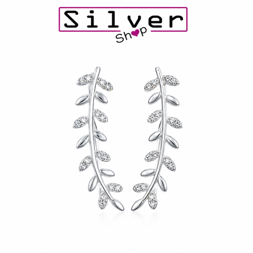 Minđuše od srebra – Olive Leaf Ear Climbers