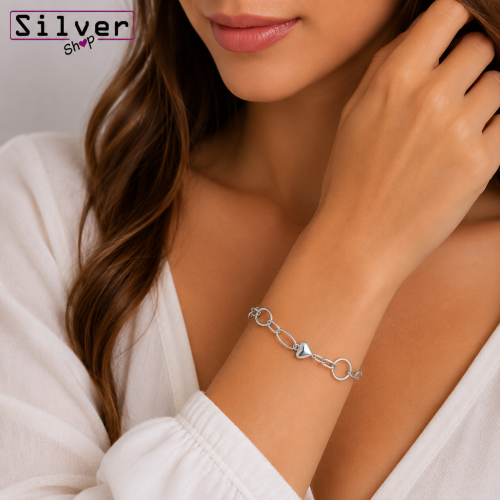 Narukvica od srebra – Love Link Chain
