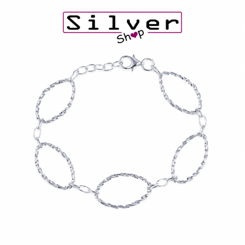 Narukvica od srebra – Twisted Oval Bracelet