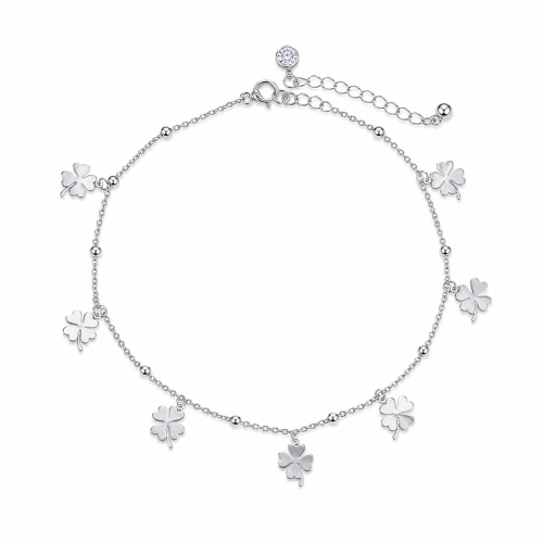 Nanogica od srebra-Clover Anklet