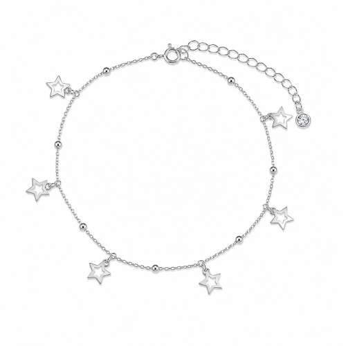 Nanogica od srebra-Star Charm Anklet