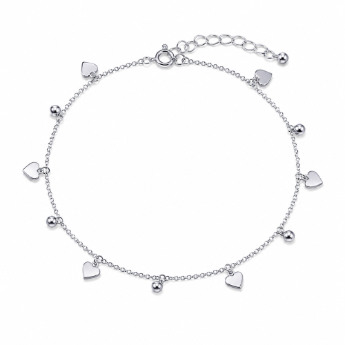Nanogica od srebra-Heart Anklet