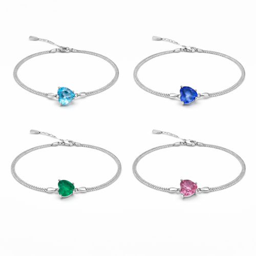 Narukvica od srebra – Heart Sparkle Color Burst