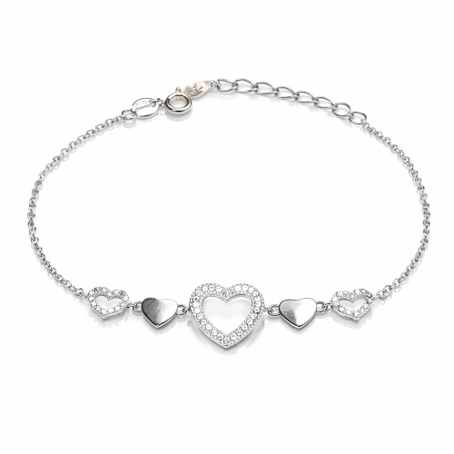 Narukvica od srebra Heart Symphony Bracelet