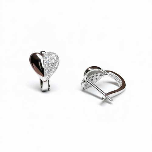 Minđuše od srebra – Dual Elegance Heart