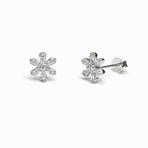 Minđuše od srebra – Crystal Flower