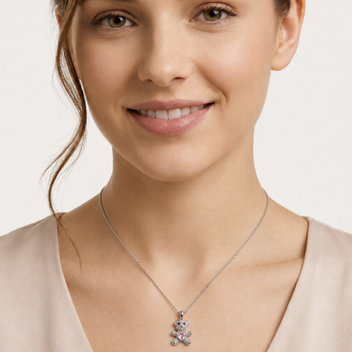 Ogrlica od srebra – Petit Ourson Rose