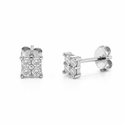 Minđuše od srebra – Mini Square Crystal